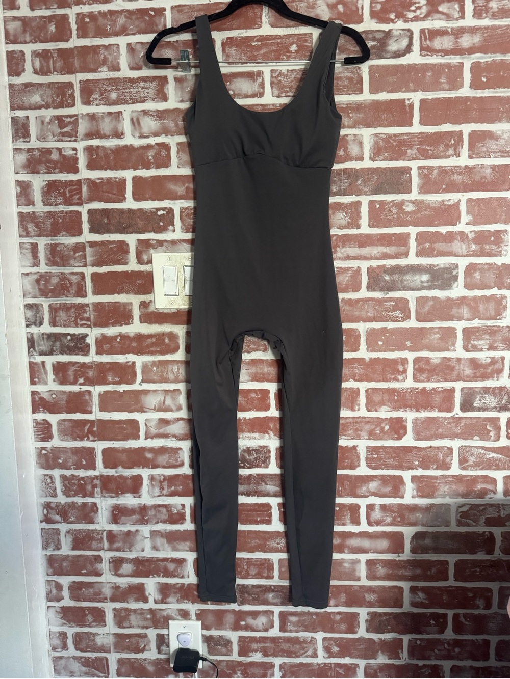 Bumpsuit The Perfect Movement Bodysuit Slate Gray Maternity Postpartum M - Picture 2 of 8
